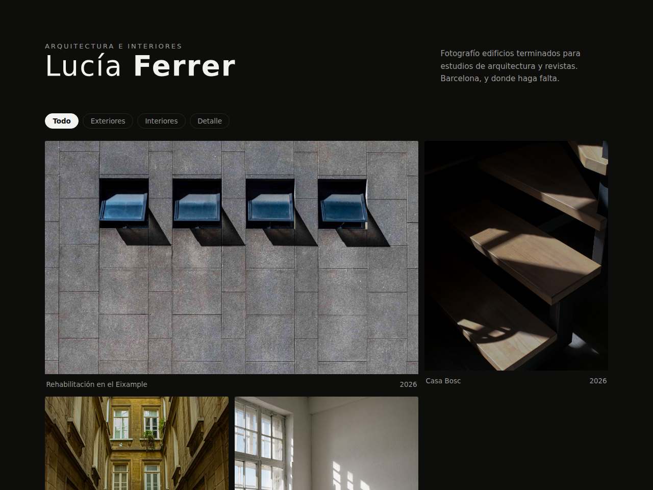 Captura del ejemplo: Portafolio